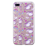 Cartoon Phone Case Transparent Soft TPU Non Slip Anti-Scratch Shock Absorption Phone Cover Case for iPhone