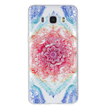 Floral Pattern Phone Case Transparent Soft Flexible Silm Fit Shockproof Phone Shell Cover for Samsung