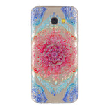 Floral Pattern Phone Case Transparent Soft Flexible Silm Fit Shockproof Phone Shell Cover for Samsung