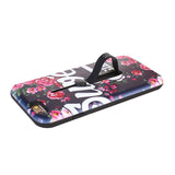 Floral Pattern with Kickstand and Rubber Strap for iPhone