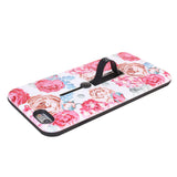 Floral Pattern Kickstand and Rubber Strap for iPhone