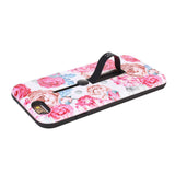 Floral Pattern Kickstand and Rubber Strap for iPhone