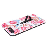 Floral Pattern Kickstand and Rubber Strap for iPhone